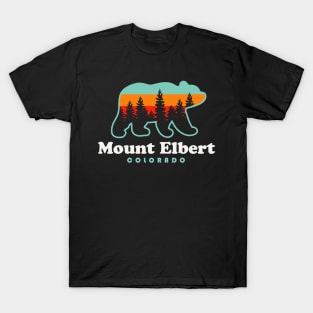 Mount Elbert Colorado Hike Bear Retro T-Shirt